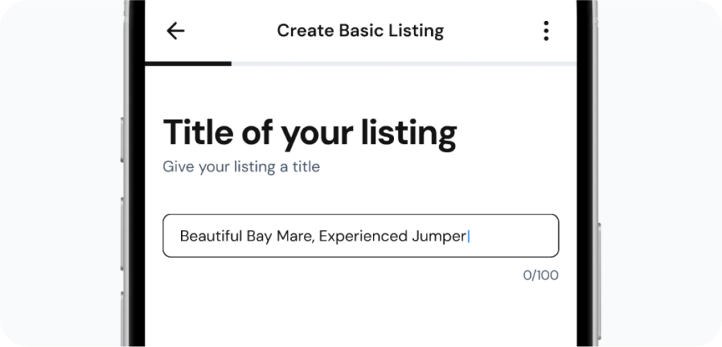 Effortless Listing Process step 2