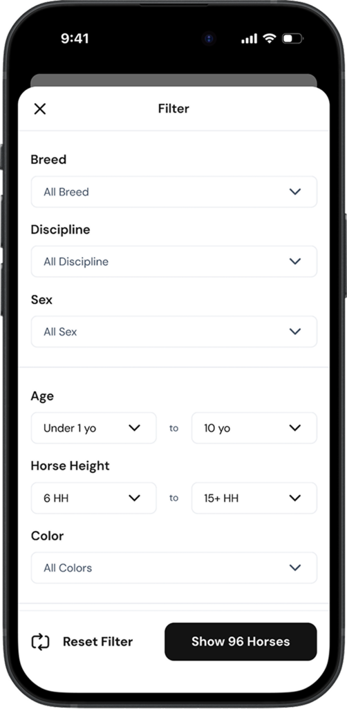 iEquine filtering system